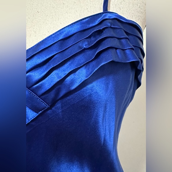 Vintage Victoria’s secret gold label 100% SILK Blue dress M - Picture 5 of 16